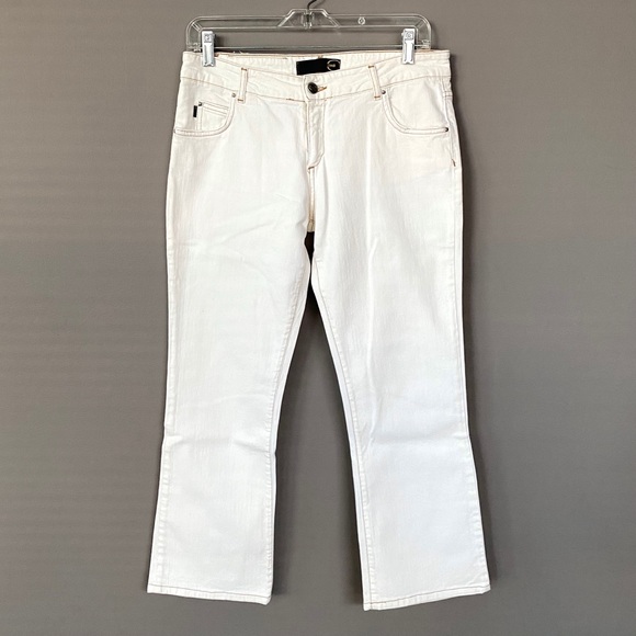 Just Cavalli Off White/Cream Cropped Jeans - Picture 3 of 11
